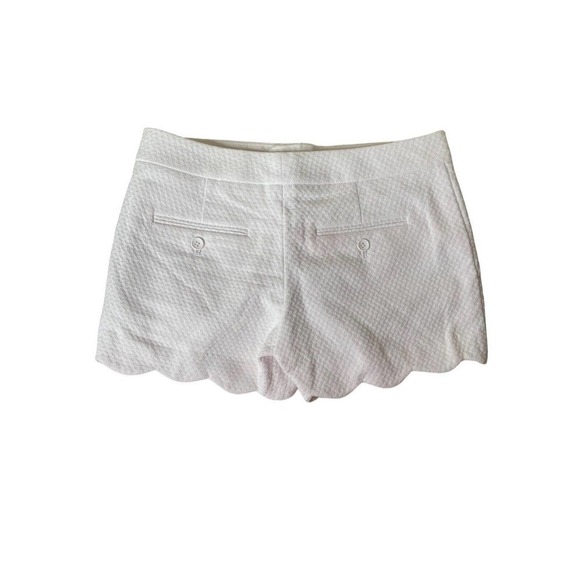 Club Monaco Scalloped Hem Chino Shorts Women’s Size 0 Textured - Picture 3 of 7